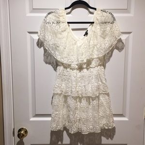 Off-White Ruffled Dress